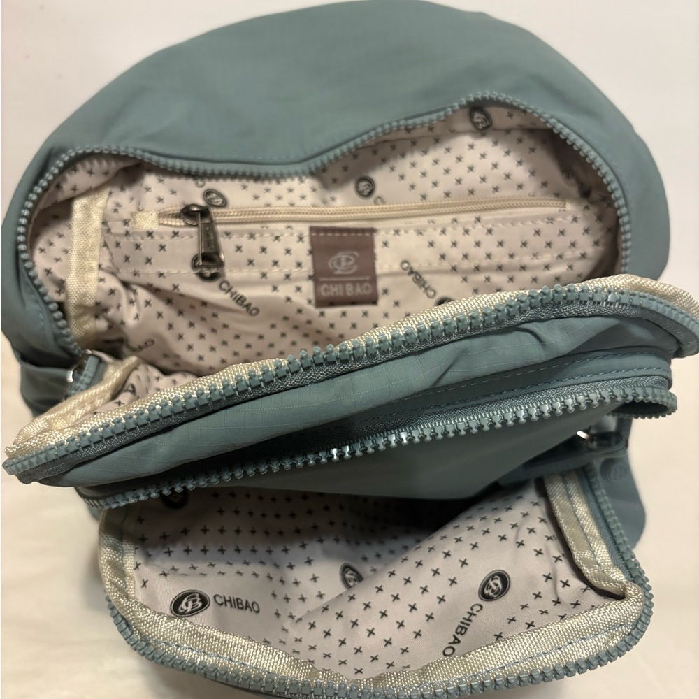 Teal Backpack With Multiple Compartments - image 4
